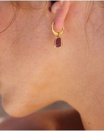 Carou - October Birthstone Earrings ~ Pink Tourmaline