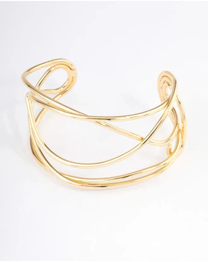 Lovisa - Gold Plated Organic Wire Bangle