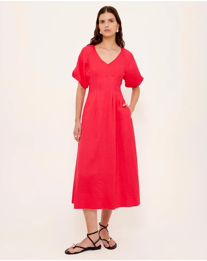 Staple the Label - Valentina V-Neck Midi Dress