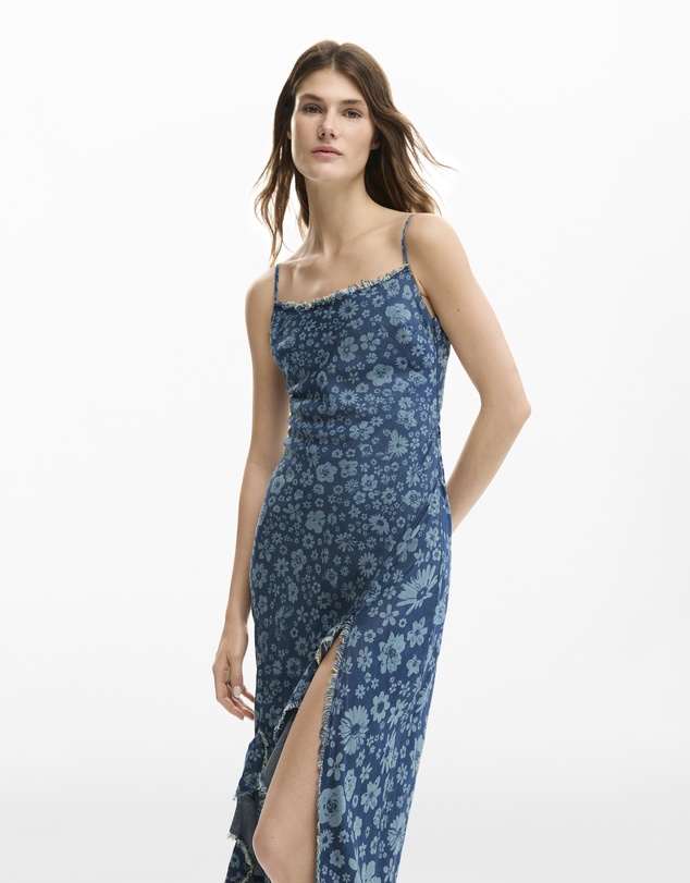 Desigual - Denim ruffle dress