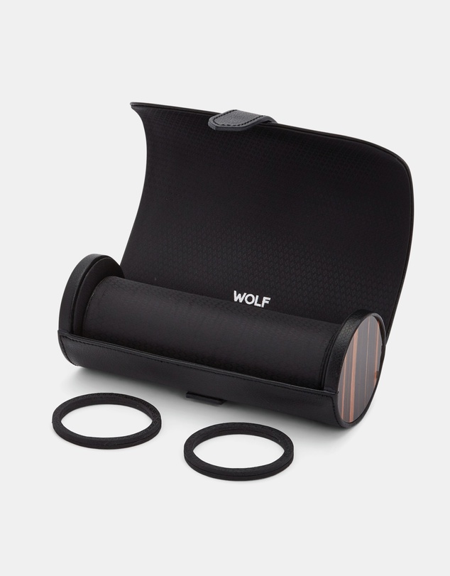 Wolf - Wolf Roadster Triple Watch Roll  Black