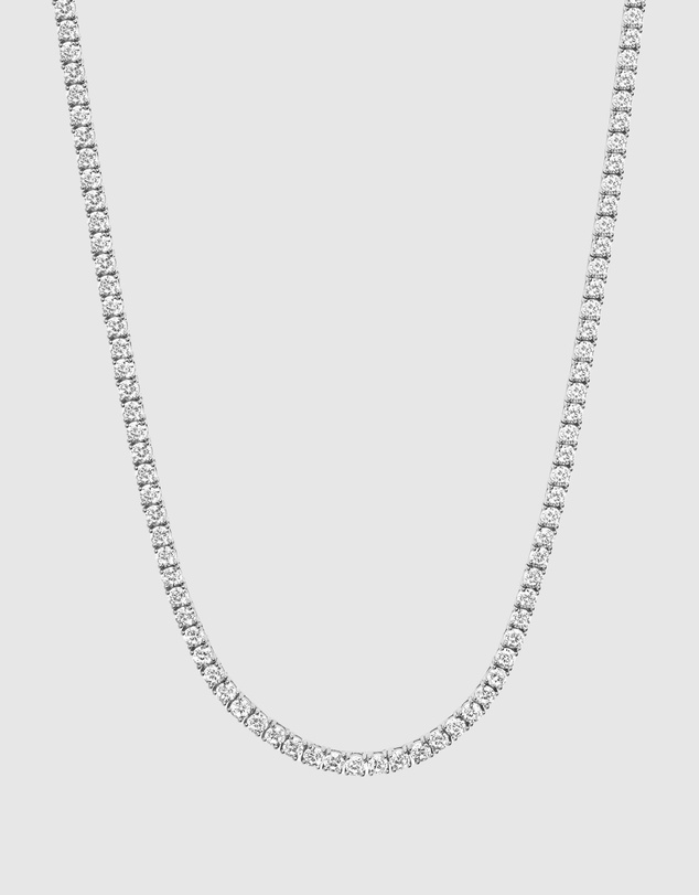 Nialaya Jewellery - Tennis Necklace in Silver
