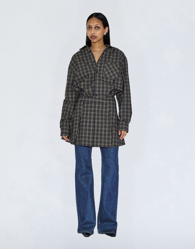 Dr Denim - Sone Skirt Black Summer Check