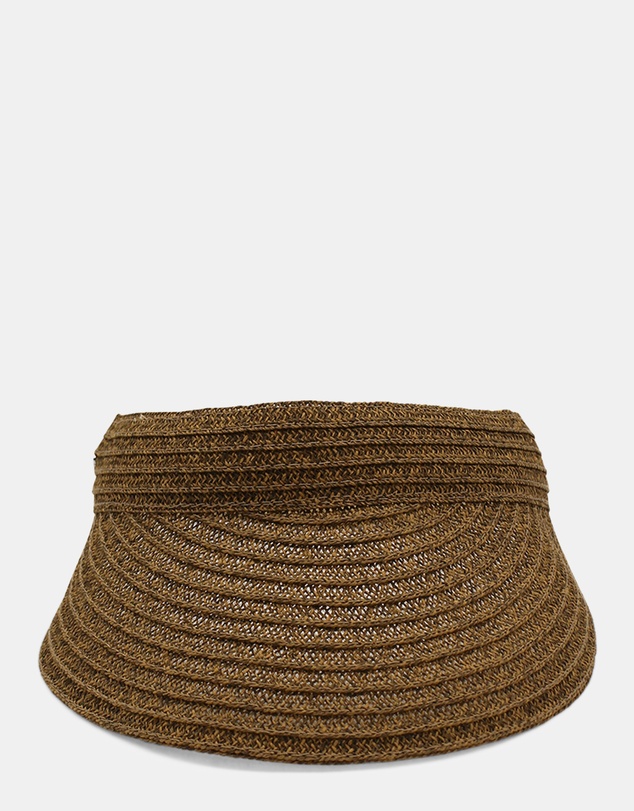 Morgan & Taylor - Blake Braided Straw Visor in Brown