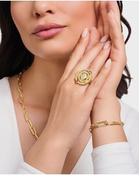 THOMAS SABO - Gold Cosmic Cocktail Ring with Half-Ball and Stones