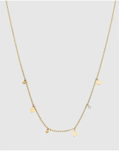 Luna Rae - Solid Gold - Mirrored Stars Necklace