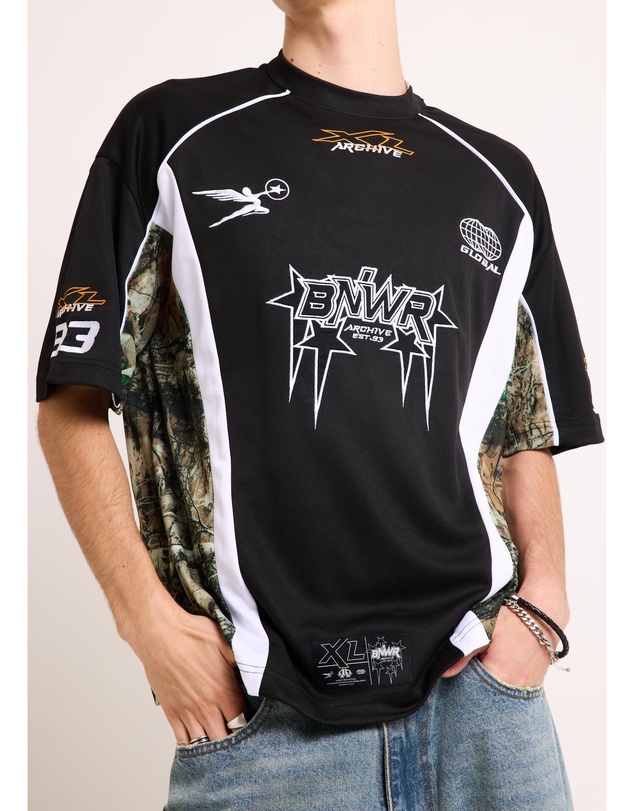Black Noise White Rain - Xl Archive Jersey T-Shirt