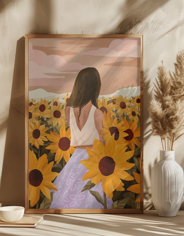 Olive et Oriel - Sunflower Evenings by Goed Blauw Art Print