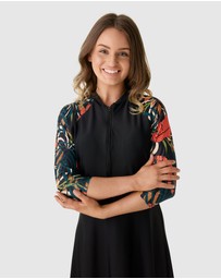 Modest Mermaid - Aztec zip swim dress SPF50+