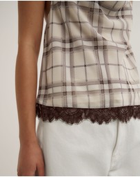 Witchery - Check Cowl Top