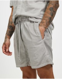 Surrounded By Ghosts - The Andradite Linen Drawstring Shorts
