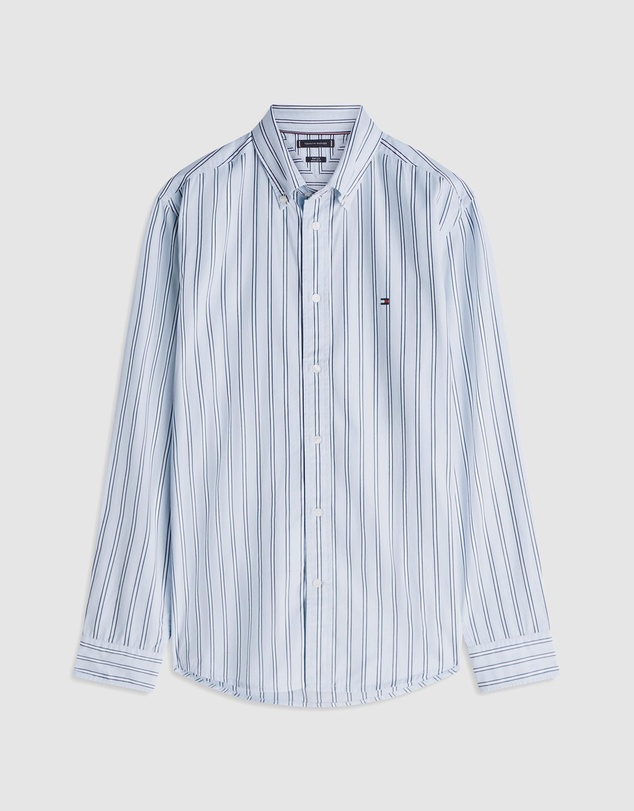 Tommy Hilfiger - TH Flex Regular Fit Stripe Poplin Shirt