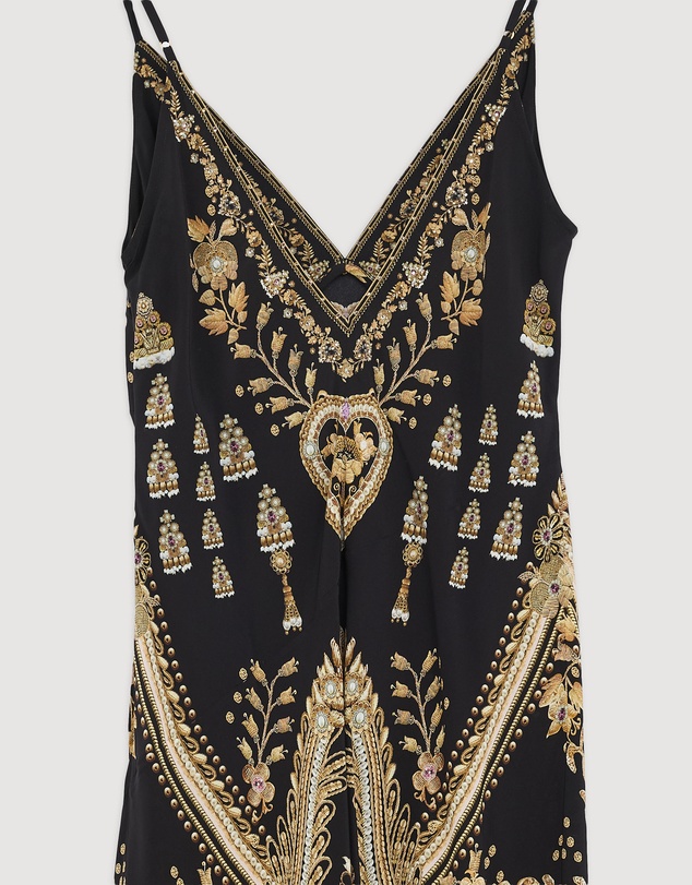 Revibe - Repaired Camilla Bias Slip Dress With Frill Hem - AU 8