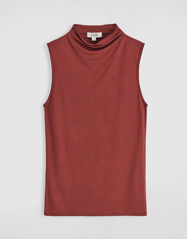 COS - Draped Turtleneck Tank Top