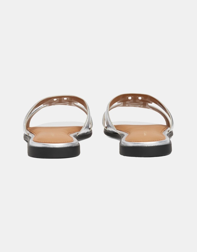 Tommy Hilfiger - Logo Strap Metallic Mules - Women's