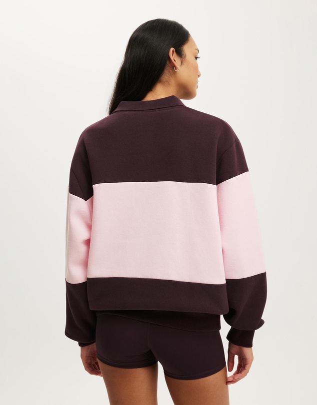 Cotton On Body Active - Plush Graphic Rugby Sweatshirt