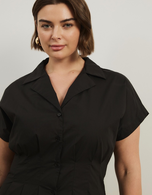 Atmos&Here Curvy - Marcy Pin Tuck Midi Dress