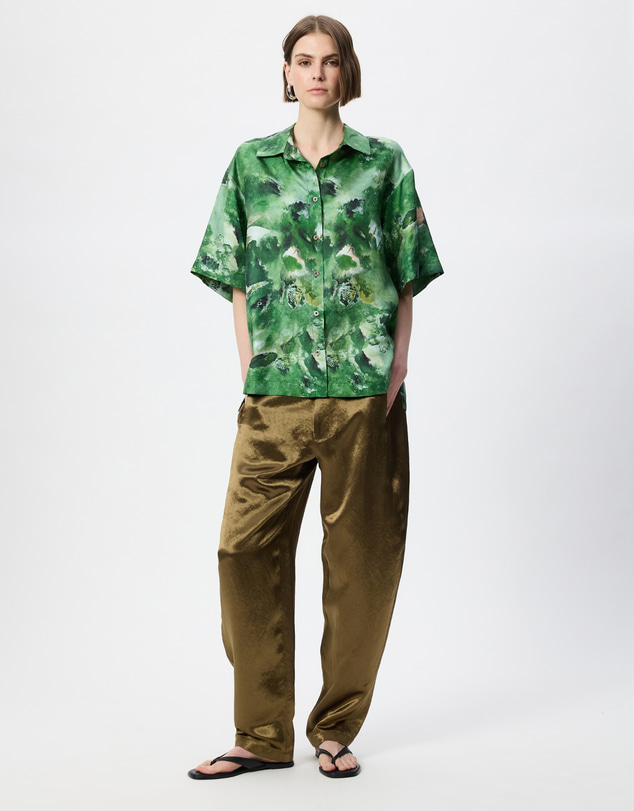 The Social Outfit - Silk Kai Shirt - Verdant