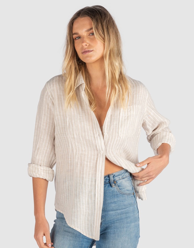 CAMIXA - Rina Striped Linen Shirt