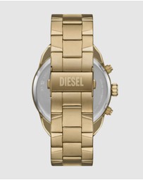 Diesel - Spiked Gold Tone Chronograph Watch