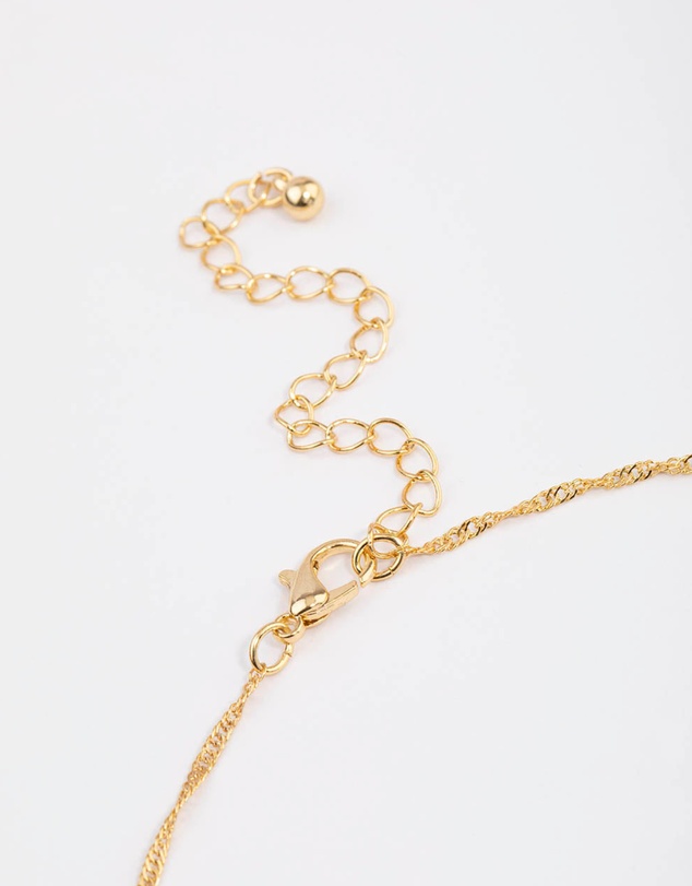 Lovisa - Gold Plated Dainty Drop Twisted Necklace