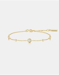 Ania Haie - Gold Mint Green Station Bracelet