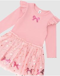 Huxbaby - Sequin Bow Tulle Dress - Babies-Kids