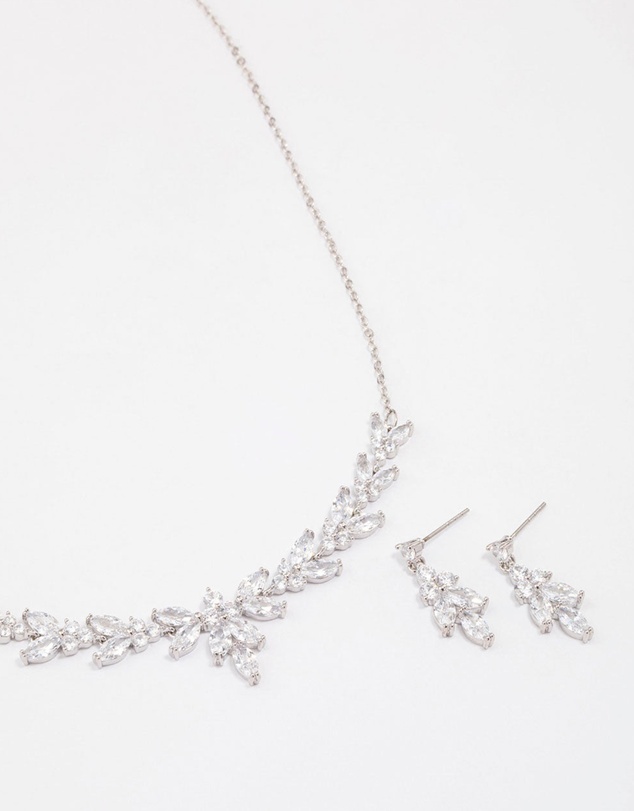 Lovisa - Silver Leafy Cubic Zirconia Vine Jewellery Set