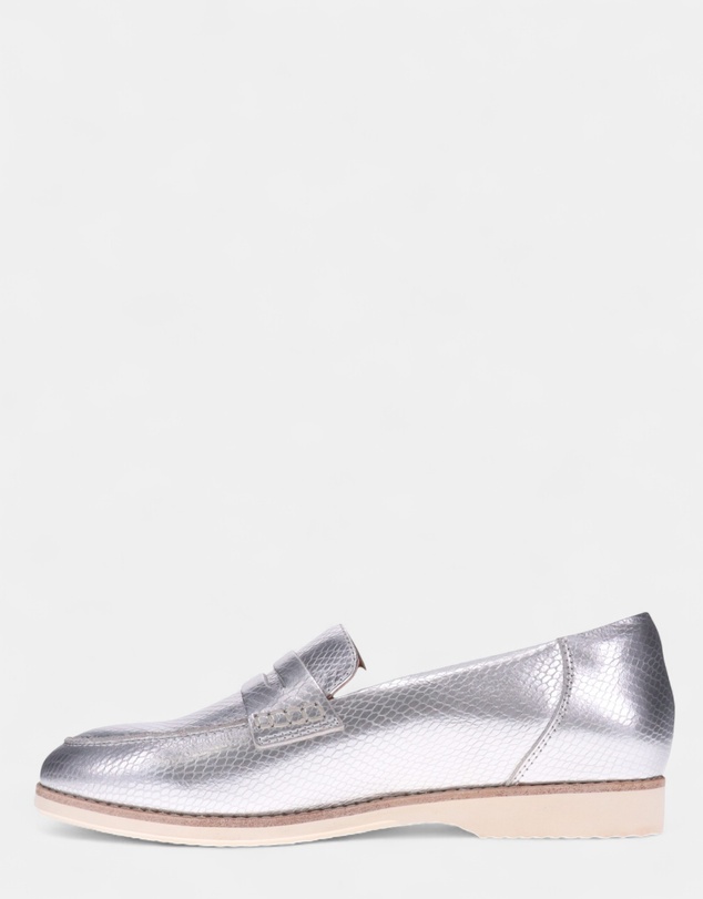Mia Vita - Remi Casual Slip-On - Silver Snake