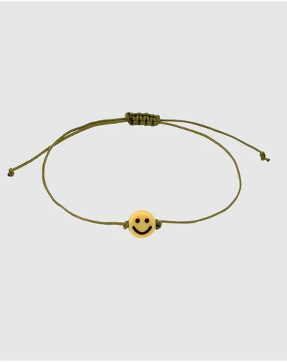 Kuzzoi - ICONIC EXCLUSIVE - Nylon Bracelet with Smiling Face Bead