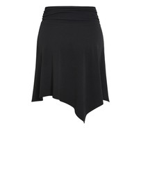 City Chic - Plus size Amber Asymmetrical Hem Skirt - black