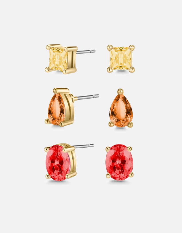 Mestige - Blaze Earrings Set - 18K Gold Plated