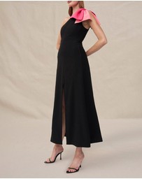 BY JOHNNY. - Black Tie Down Maxi Dress - ICONIC EXCLUSIVE