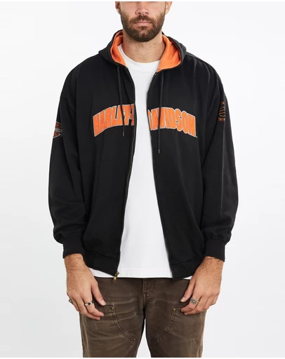Vintage by The Real Deal - Pre Loved - Vintage Harley Davidson Hooded Sweatshirt