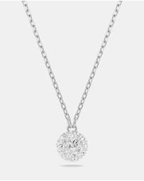 Swarovski - Dextera Pendant, Round Cut, Sphere, White, Rhodium-Plated