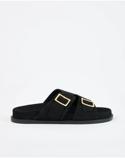 Sol Sana - Sato Footbed Black Suede