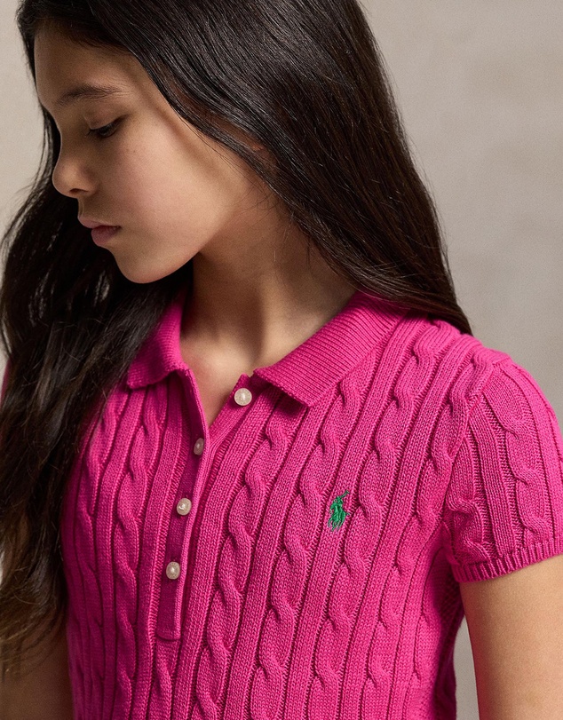 Polo Ralph Lauren - Cable-Knit Cotton Polo Sweater Dress - Babies-Teens