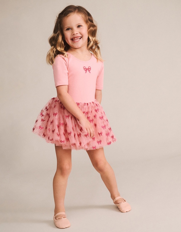 Huxbaby - Glitter Bow Tutu Tulle Dress - Kids