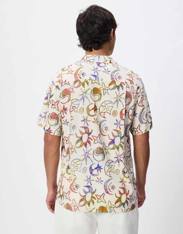 Scotch & Soda - Allover Printed Viscose Short Sleeve Shirt