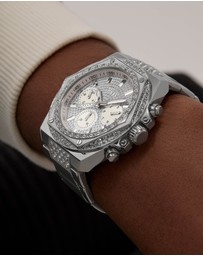 GUESS - GUESS Men's Silver Tone Multi-function Watch