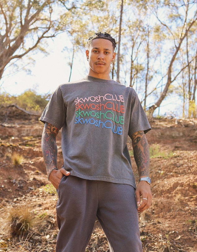 Skwosh - Quatro Regular Tee In Carbon