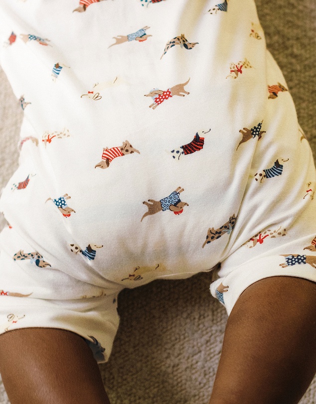 Kynd Baby - Day Or Night Onesie Short Sleeve in Dachshund