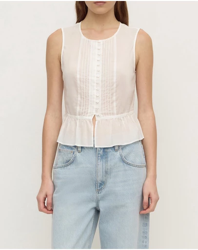 Assembly Label - Quinn Voile Tie Top
