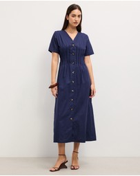 The Fated - Stella Tucked Midi Dress