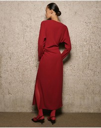 M.N.G - Boat-Neck Ruched Dress
