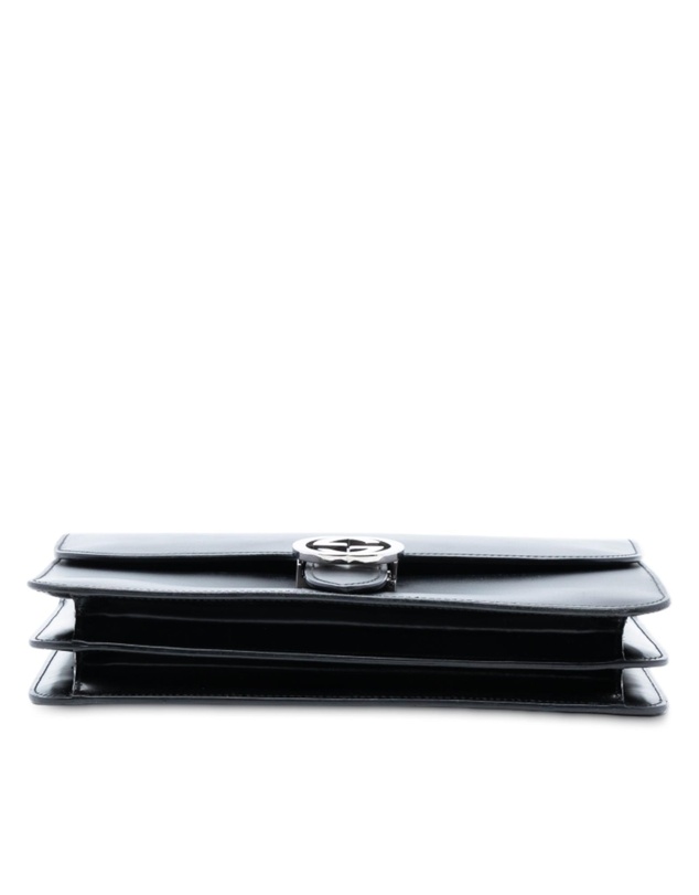 Pre-Loved by Azura Reborn - Pre-Loved Medium Polished Calfskin Dollar Interlocking G Crossbody