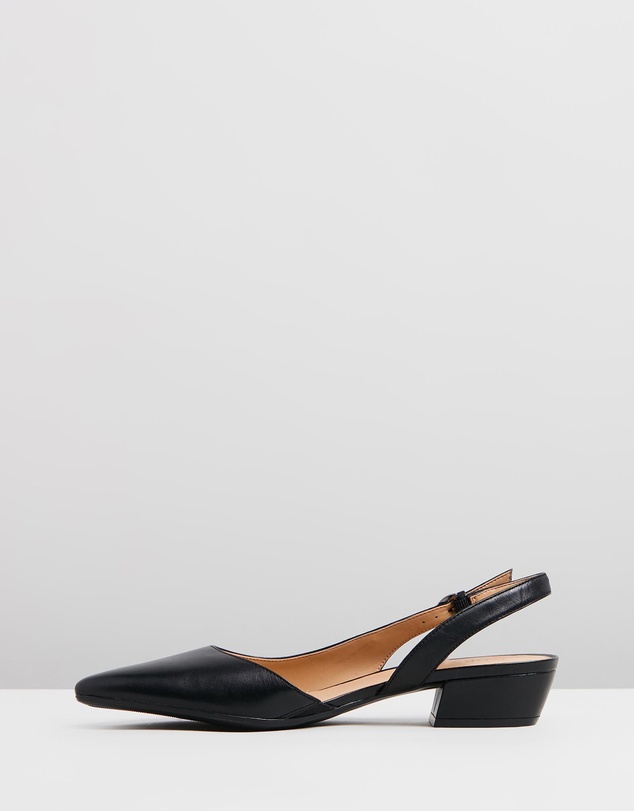 Naturalizer - Banks Slingback Heeled Sandal - Black Leather