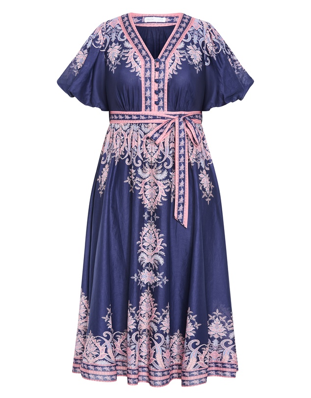 City Chic - Plus size Higher Love Maxi Dress - navy