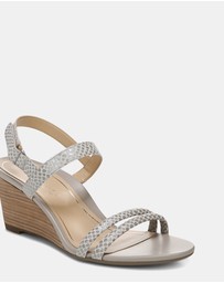 Vionic - Emmy Wedge Sandal - Aluminium Lizard