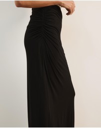Atmos&Here - Tara Jersey Maxi Skirt with Gathers